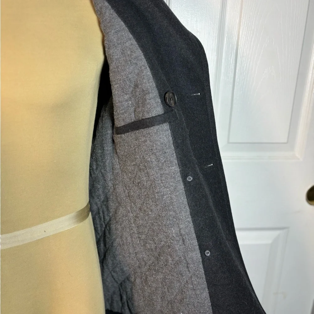All Saints Men’s Dark Gray Pea Coat